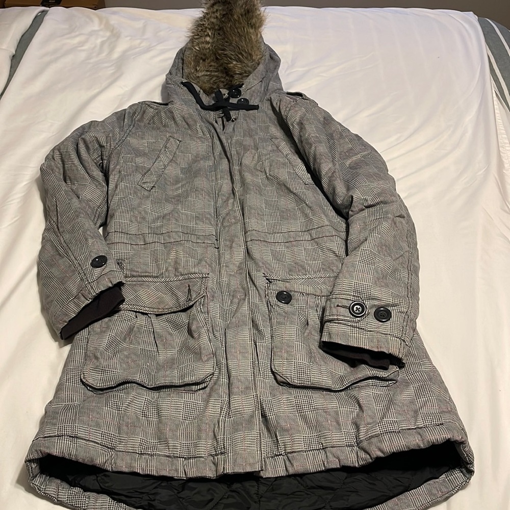 Womens long plaid coat